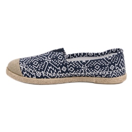 Espadrile etnice la modă albastru albastru marin 3