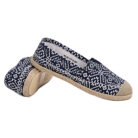 Espadrile etnice la modă albastru albastru marin 4