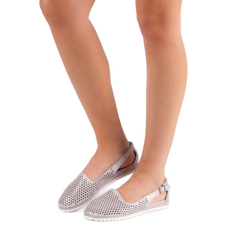 Balerini din piele VINCEZA roz 1 Balerini din piele VINCEZA roz 1