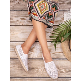 Mckeylor Slipons din dantelă albă 1 Mckeylor Slipons din dantelă albă 1