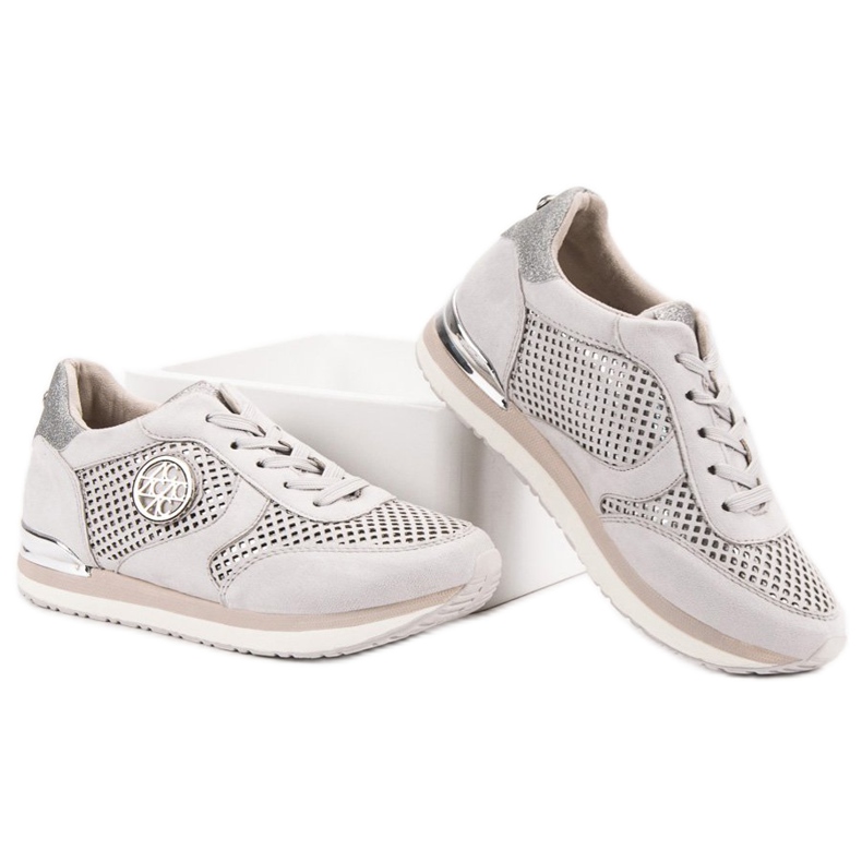 Aclys Pantofi sportivi ajurati gri 1 Aclys Pantofi sportivi ajurati gri 1