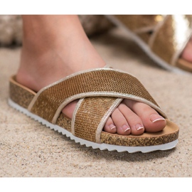 Kylie Papuci Aurii Cu Paiete de aur 2