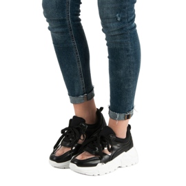 SHELOVET Adidași transparenți negru 1