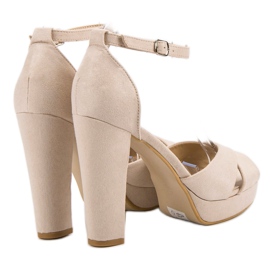 Seastar Sandale confortabile cu toc înalt maro 1