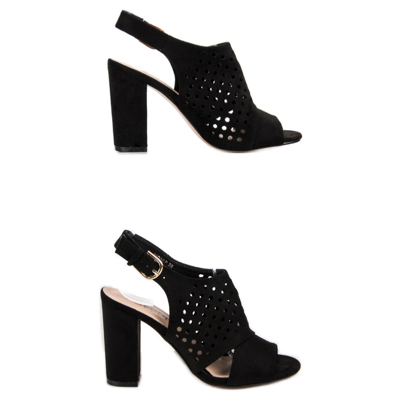 Seastar Sandale construite ajurate negru 2