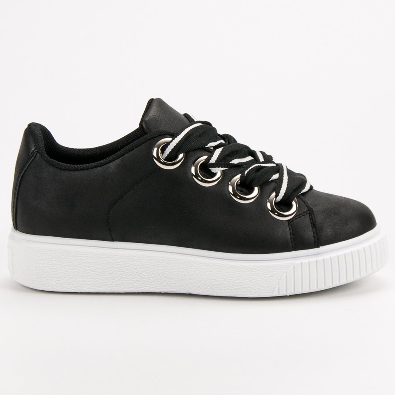 Încălțăminte sport cu sclipici negru 2