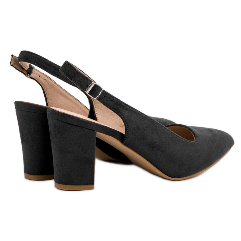 Pompele din piele de căprioară VINCEZA negru 2 Pompele din piele de căprioară VINCEZA negru 2