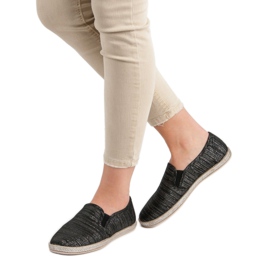 Ideal Shoes Sliponi confortabili negru 2 Ideal Shoes Sliponi confortabili negru 2