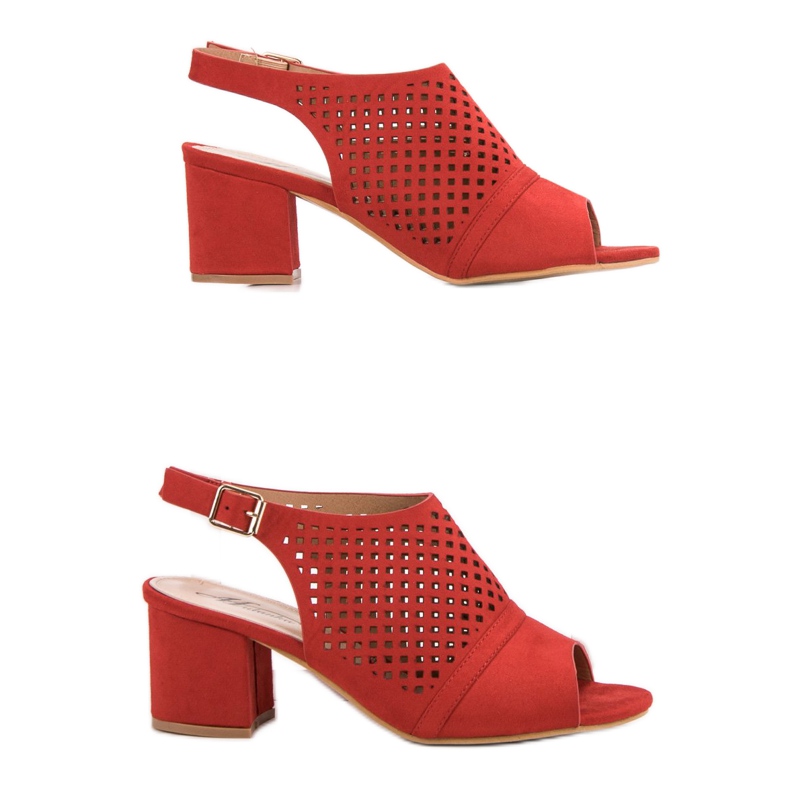 Sandale închise casual roșu 2