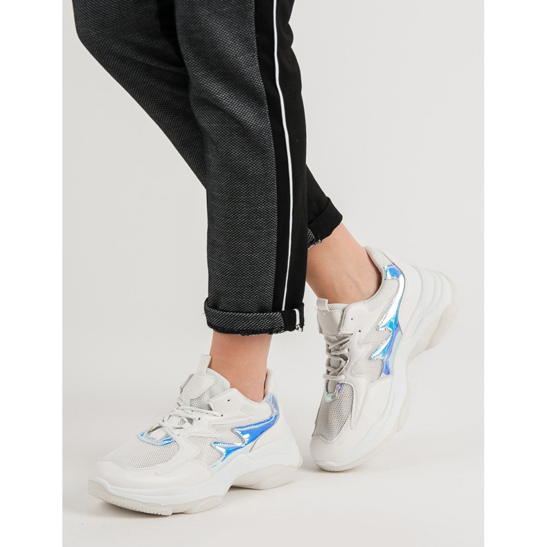 Kayla Adidași albi cu efect Holo 2