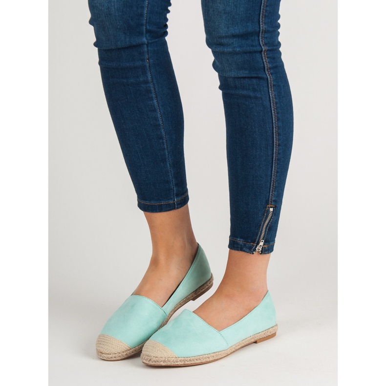 Seastar Espadrile din piele de menta verde 1
