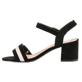 Queen Vivi Sandale cu toc înalt la modă negru 1