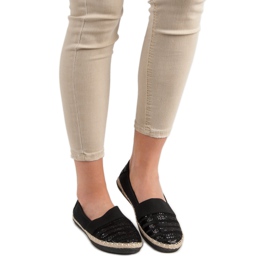 Kayla Espadrile strălucitoare negru 1 Kayla Espadrile strălucitoare negru 1
