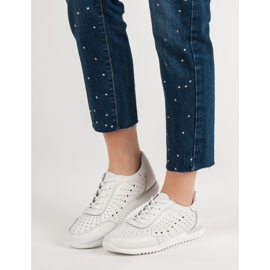 Kylie Pantofi albi din piele 1