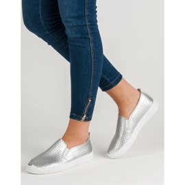 SHELOVET Slipons ajurati gri 2