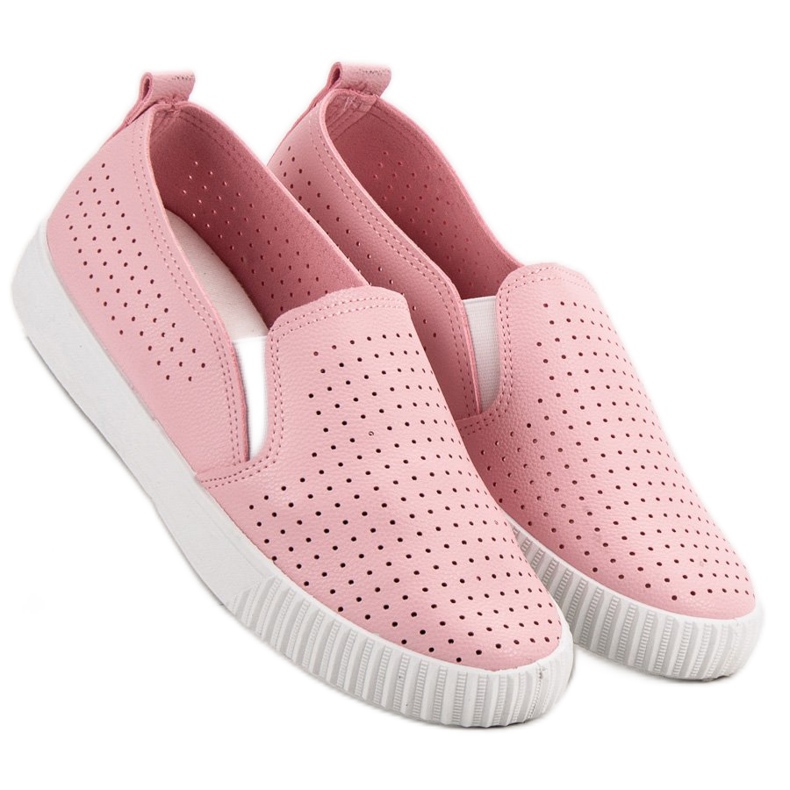 SHELOVET Slipons ajurati roz 2