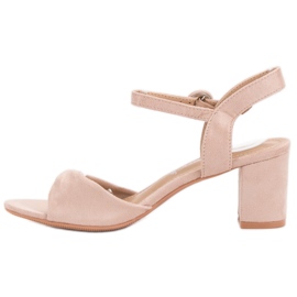 Sandale elegante cu pulbere maro 1