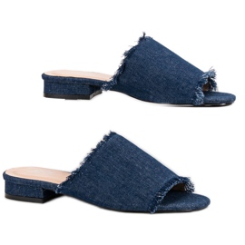 Small Swan Papuci Denim albastru 5