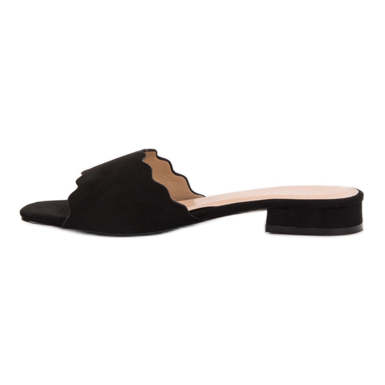 Small Swan Flip-flops pe toc plat negru 1