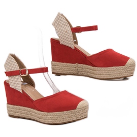 Seastar Espadrile pe platformă roșu 1
