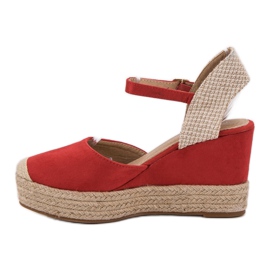 Seastar Espadrile pe platformă roșu 5