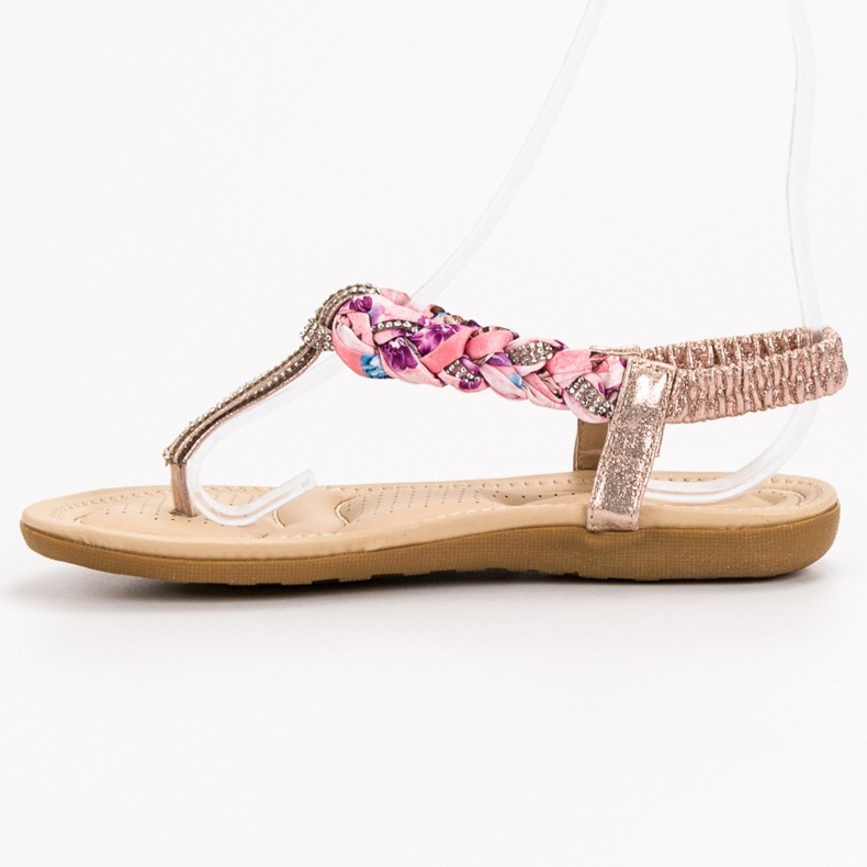 Cm Paris Sandale japoneze la modă roz 1