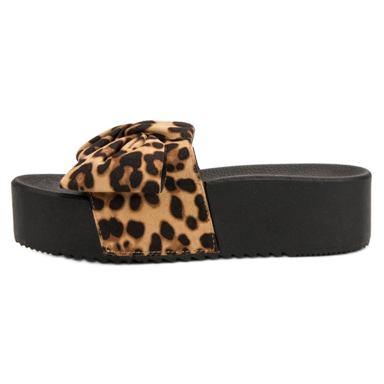 Queen Vivi Papuci din piele de căprioară pe platformă negru maro 1