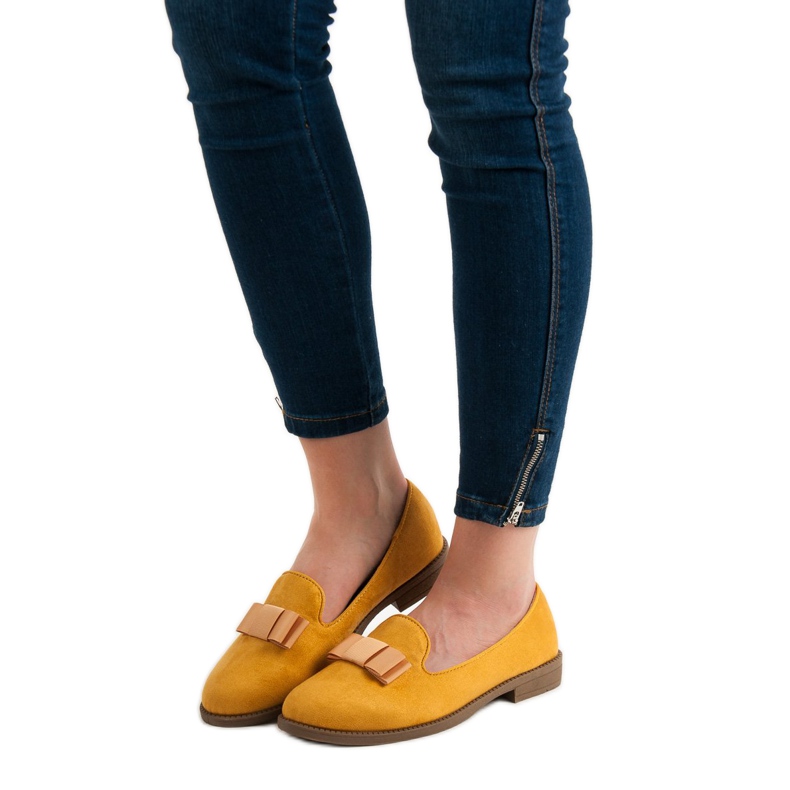 Comer Domnii din piele de căprioară galben 2 Comer Domnii din piele de căprioară galben 2