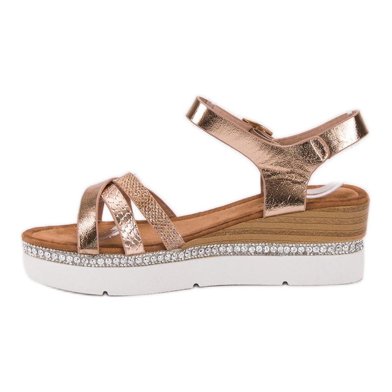 Seastar Sandale la modă cu zirconiu cubic galben 1