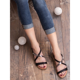 Small Swan Sandale Cu Perle negru 2