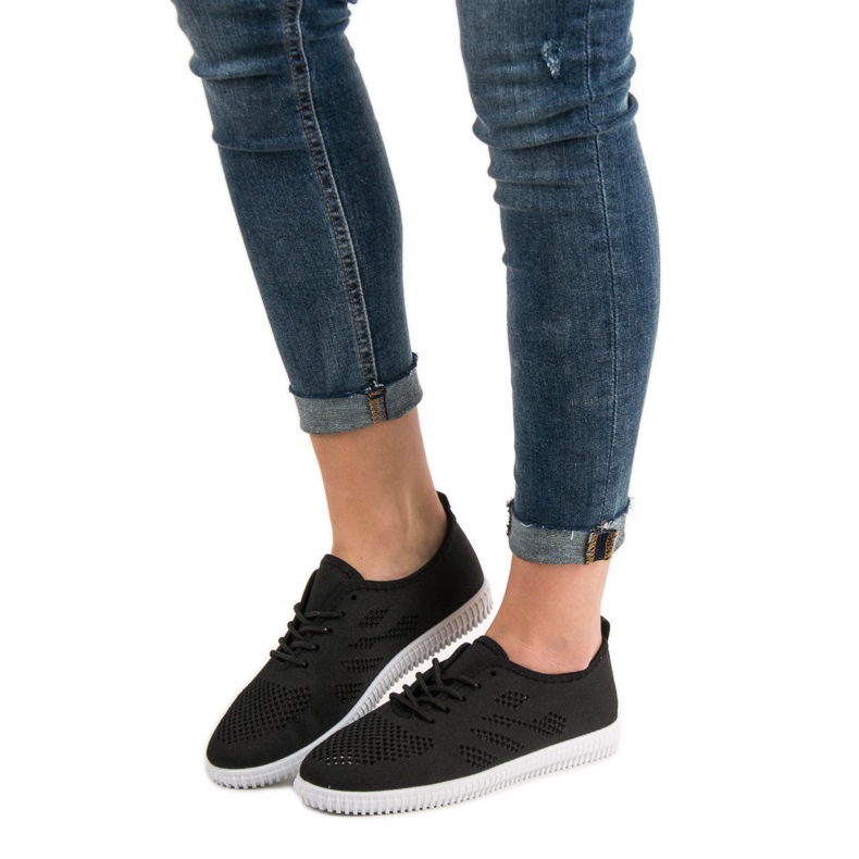 SHELOVET Încălțăminte textilă cu cordon negru 1