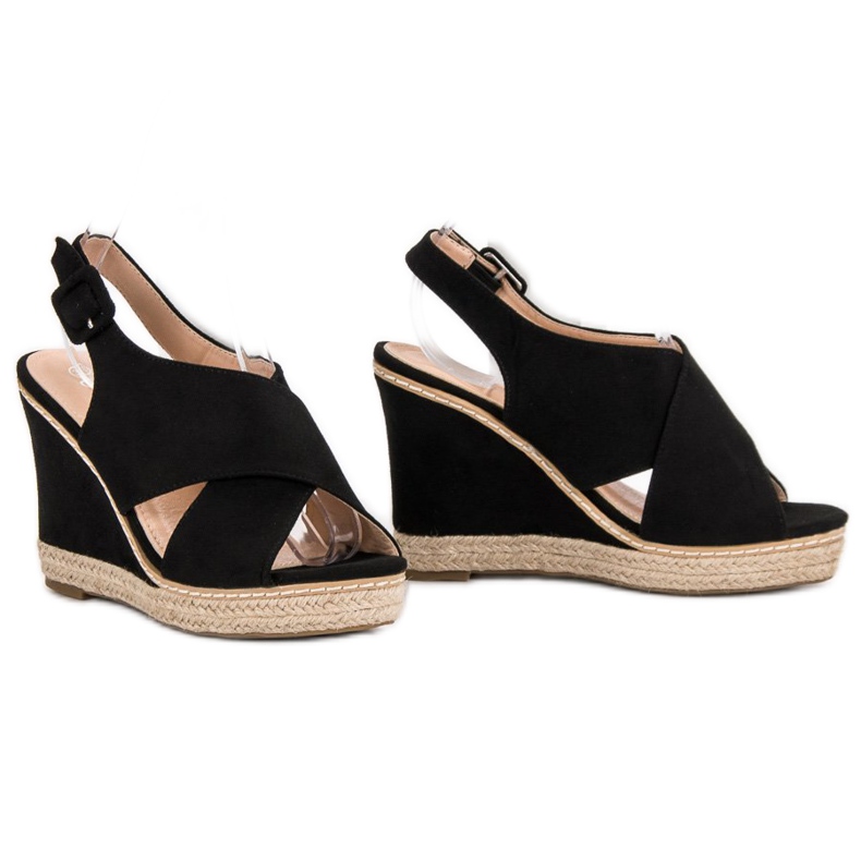 Anesia Paris Sandale din piele de căprioară negru 2 Anesia Paris Sandale din piele de căprioară negru 2
