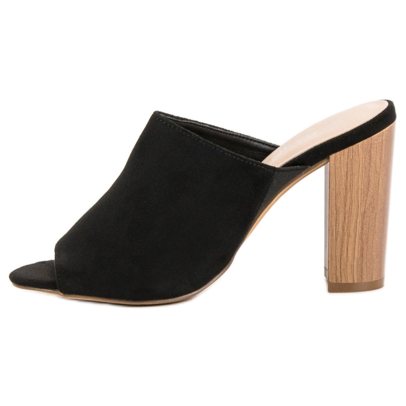 Kayla Sandale cu toc încorporate negru 1