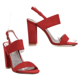 SHELOVET Sandale Roșii Pe O Bară roșu 2