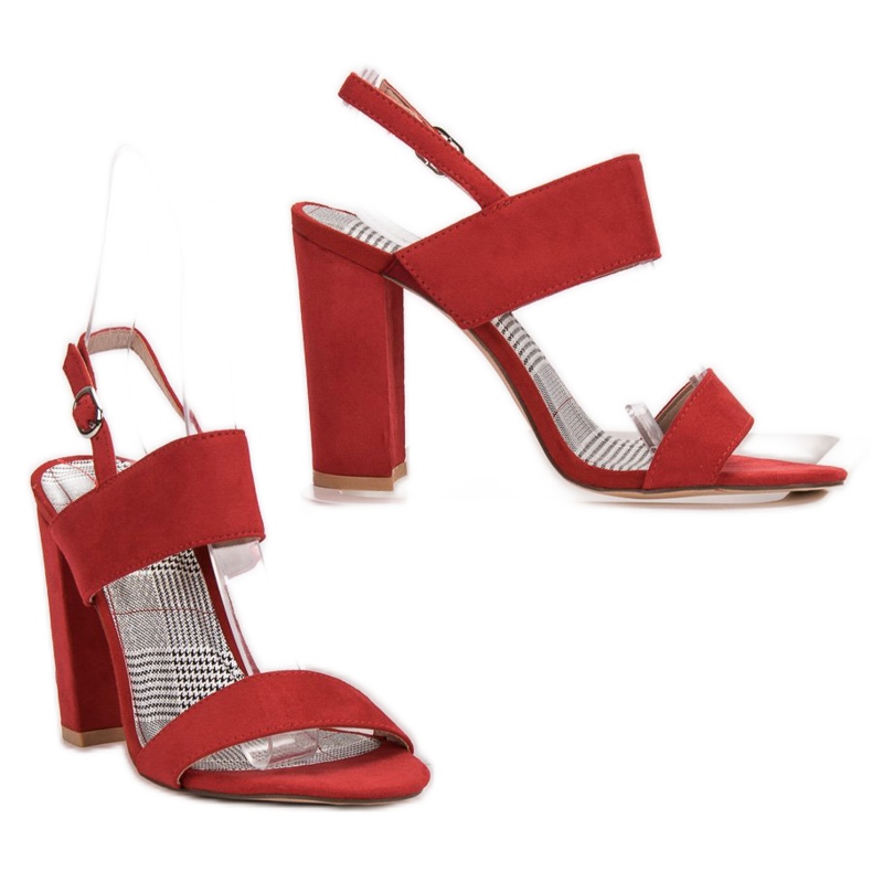 SHELOVET Sandale Roșii Pe O Bară roșu 2