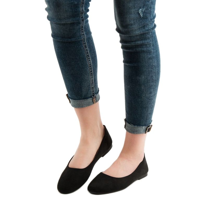 Evento Balerini din piele neagră negru 1 Evento Balerini din piele neagră negru 1