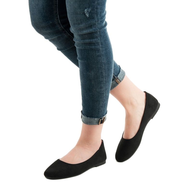 Evento Balerini din piele neagră negru 2 Evento Balerini din piele neagră negru 2