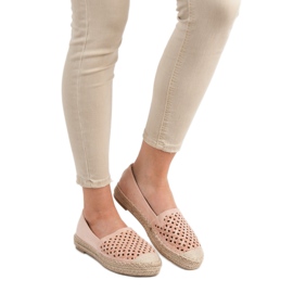 VICES Espadrile din piele de căprioară roz 1