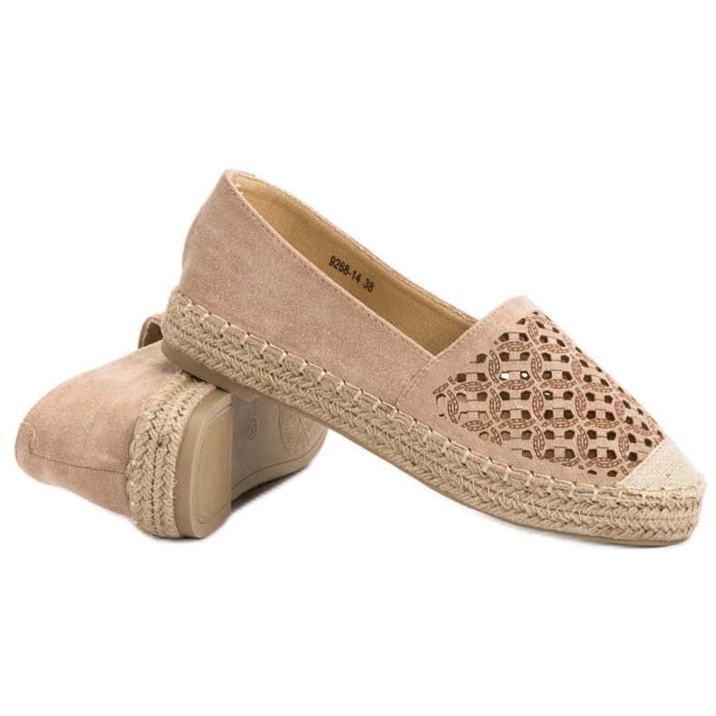 VICES Espadrile din piele de căprioară maro 1 VICES Espadrile din piele de căprioară maro 1
