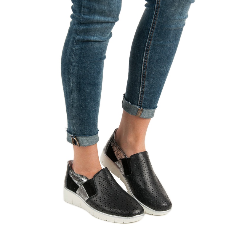 Filippo Pantofi negri Slip On negru 1