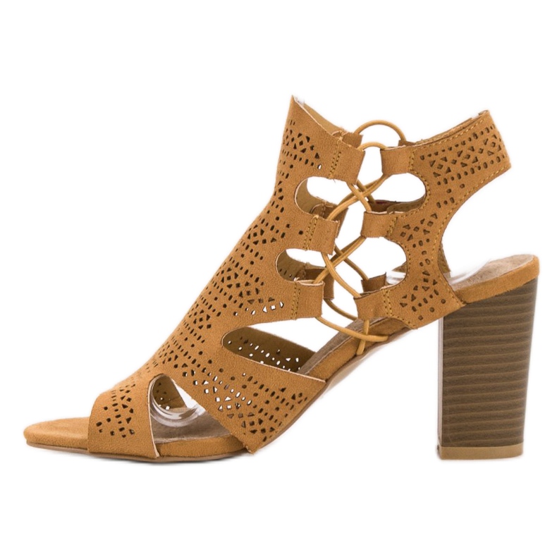 Goodin Sandale la muștar la modă galben 1