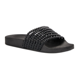Papuci VICES la modă negru 5