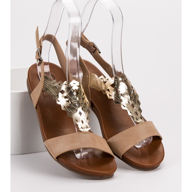 Kylie Sandale plate elegante bej 2