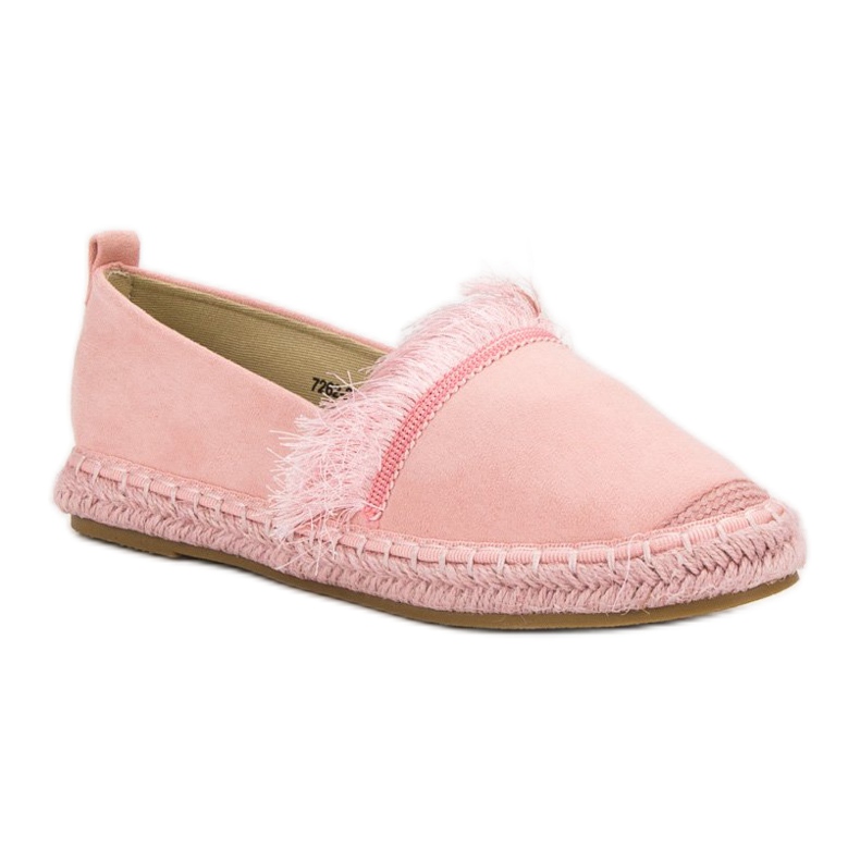 Lily Shoes Espadrile Cu Franjuri roz 1