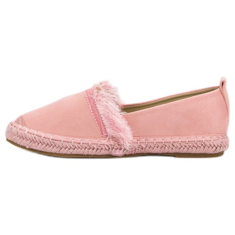 Lily Shoes Espadrile Cu Franjuri roz 2