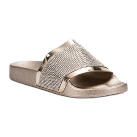 Papuci VICES cu zirconiu cubic galben 1 Papuci VICES cu zirconiu cubic galben 1