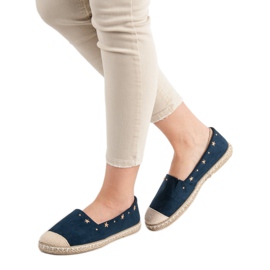 SHELOVET Espadrile cu jeturi albastru marin 1 SHELOVET Espadrile cu jeturi albastru marin 1