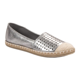 New Tlck Espadrile cu sclipici gri 1 New Tlck Espadrile cu sclipici gri 1