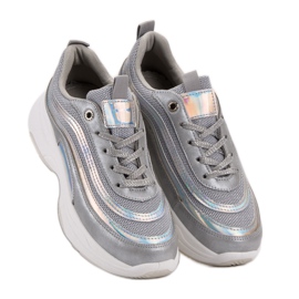 SHELOVET Adidași pe platformă gri 1