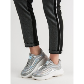 SHELOVET Adidași pe platformă gri 2